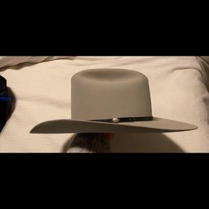 Light grey Stetson Cowboy hat. Size 7.5.